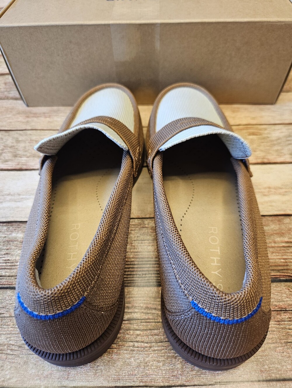 Rothy's The Penny Loafer shoes in the Cortado colorway. - Picture 5 of 9